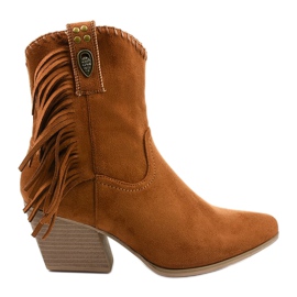 Botas cowboy en ante camel de Lamimeila marrón