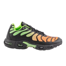 Zapatillas deportivas de hombre 15009-Q negras y verdes negro