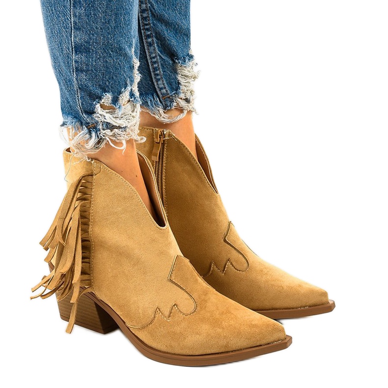 Botines de ante beige de Joesler cowboy boots