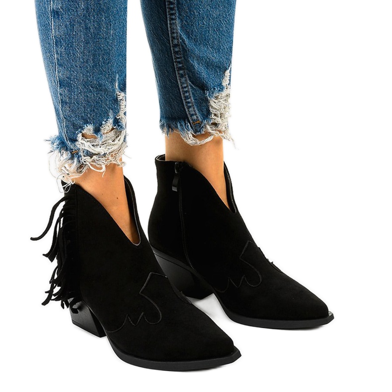 Botines de ante negros de Joesler cowboy boots