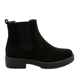 Botas planas de ante negras de Nahneva negro