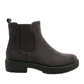 Botas planas de ante gris Nahneva