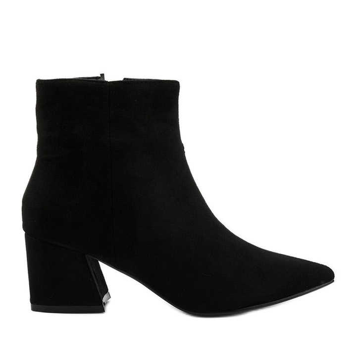 Botas negras sobre poste de gamuza ecológica Coradise negro