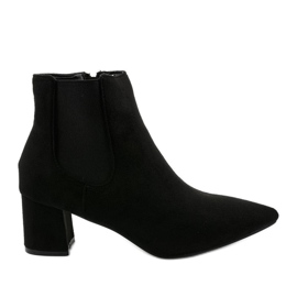 Botines de ante negro con elástico Prestons