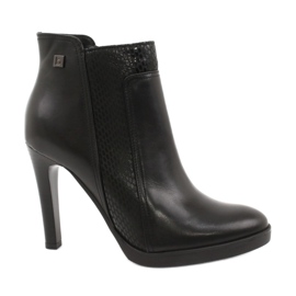 Botas de mujer de piel Arka 7245 negro