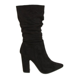 Botas negras de tacon alto D7510 Negro