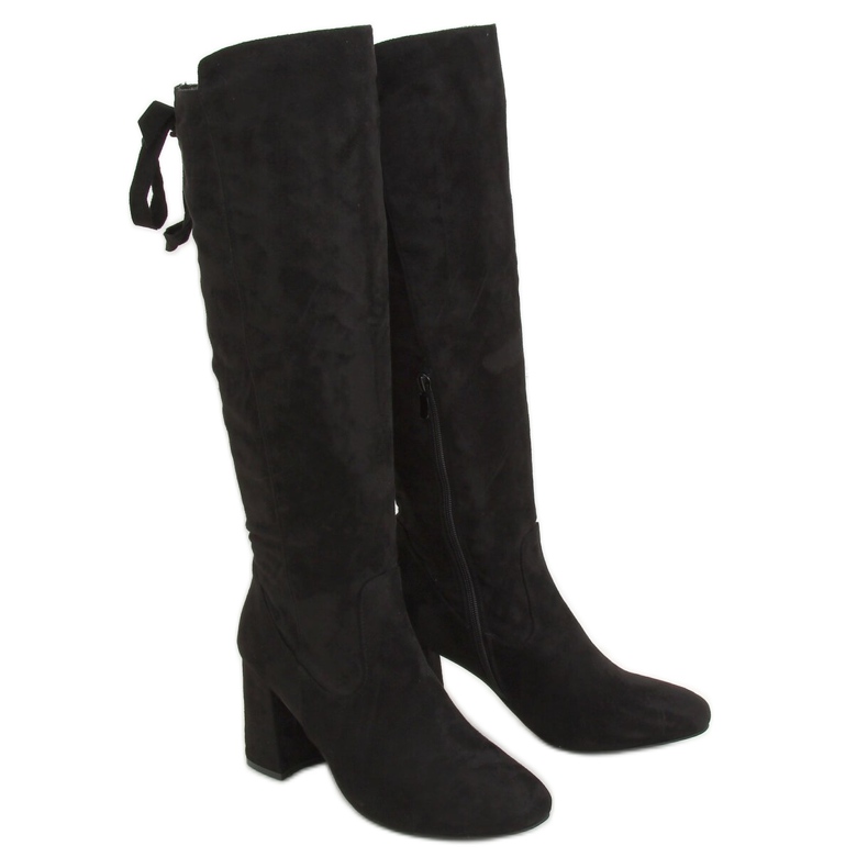 Botas negras de tacón J19-65 Black negro