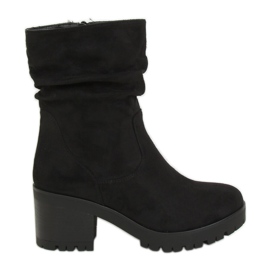 Botas negras con tacones anchos J19-96 Negra negro Botas negras con tacones anchos J19-96 Negra negro