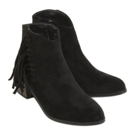 Negro Botas con flecos negro 100-113B0-2 Negro