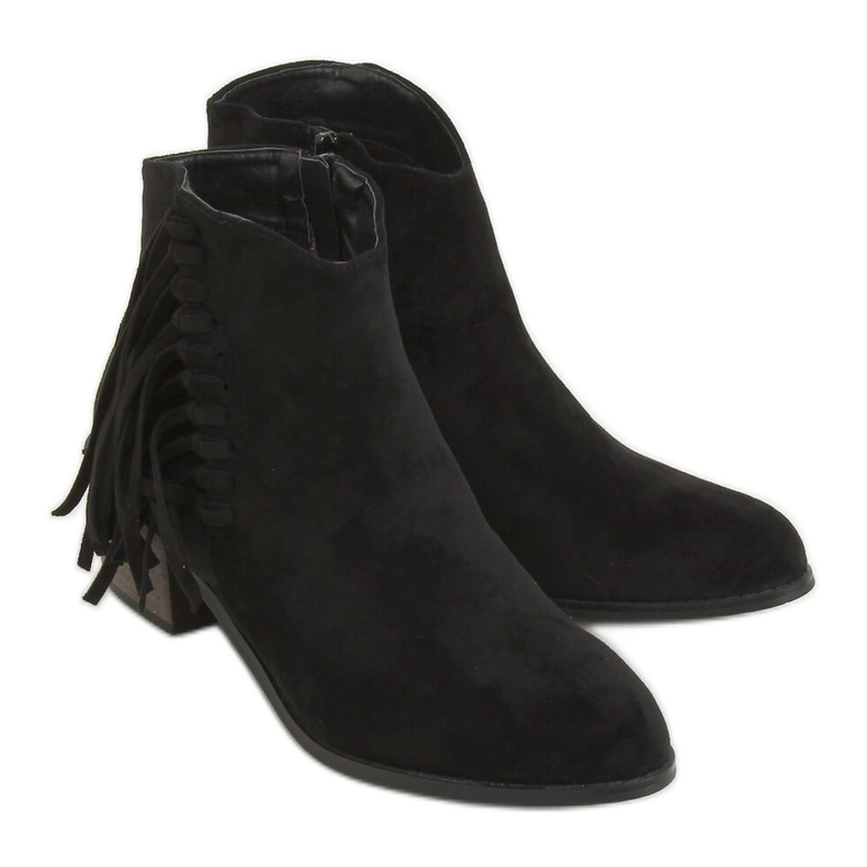 Negro Botas con flecos negro 100-113B0-2 Negro