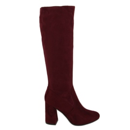 Tacones burdeos D7533 Wine Red rojo multicolor