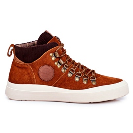 Zapatillas de Hombre en Piel Big Star Camel GG174332 marrón multicolor