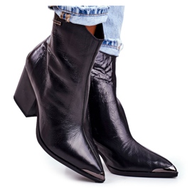 Botas De Mujer Con Tacón De Cuero Big Star Negro GG274919