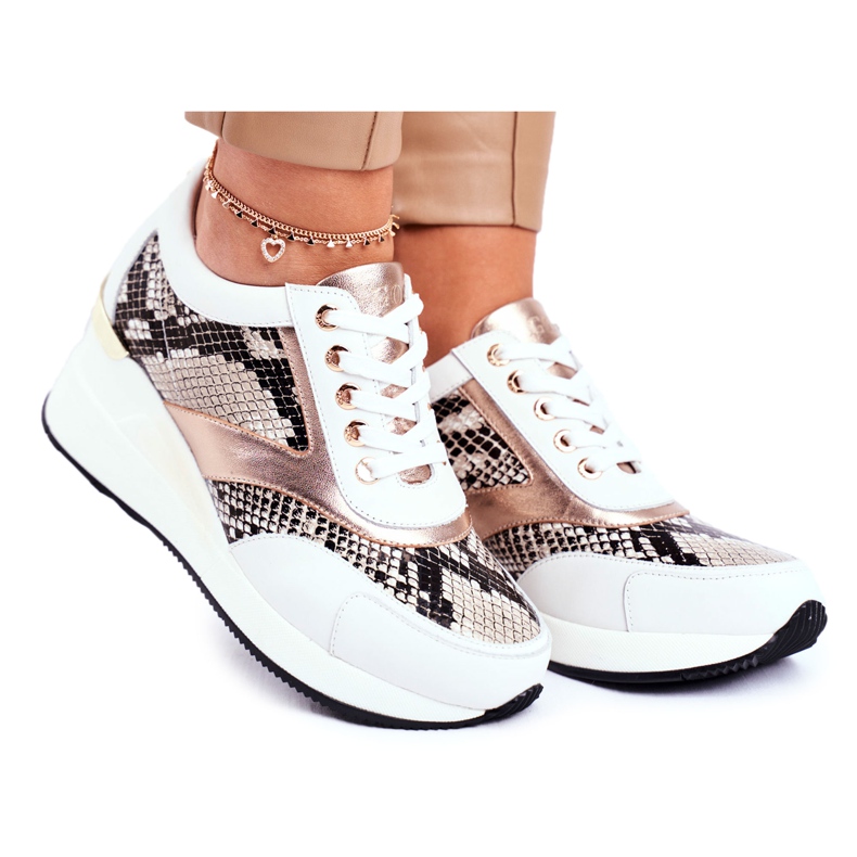 GOE Zapatos Deportivos De Mujer Zapatillas De Deporte De Cuero Blanco GG2N3045 multicolor
