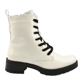 Botas lacadas blancas de Slider blanco