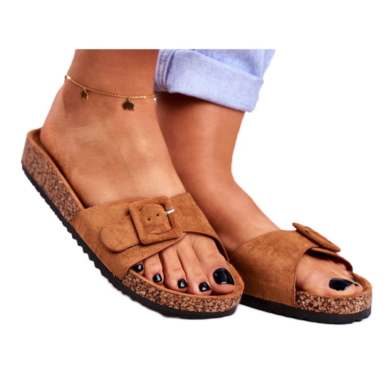 BUGO Pantuflas Marrones Mujer Hebilla Ajustable Rosaline marrón BUGO Pantuflas Marrones Mujer Hebilla Ajustable Rosaline marrón