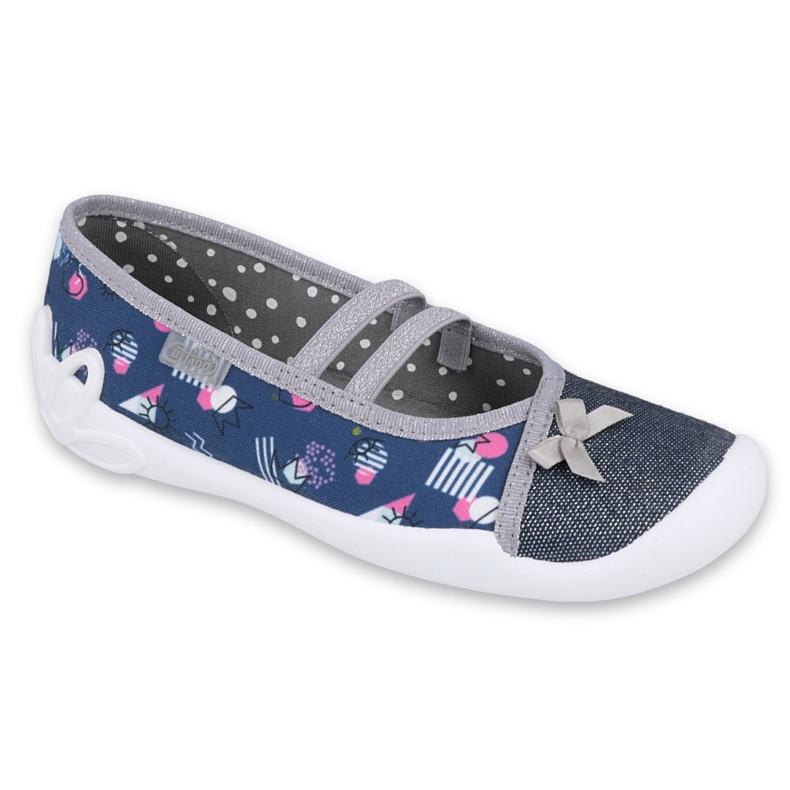 Calzado infantil befado 116Y276 azul marino plata gris