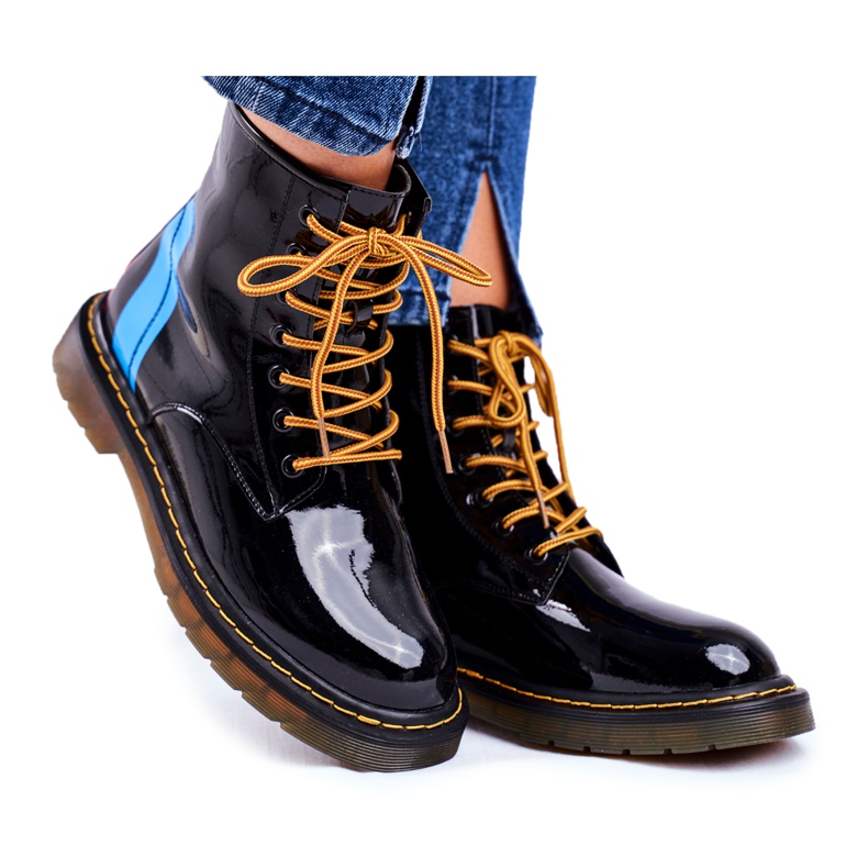 Botas de Mujer Trappers Glany Goe Leather Black GG2N3056 negro