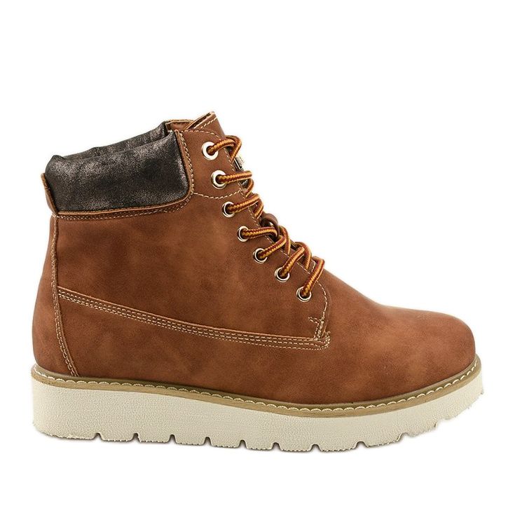 Botas camel con cordones Haireino marrón Botas camel con cordones Haireino marrón