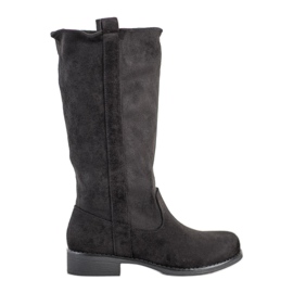 Seastar Botas de gamuza sin cordones negro