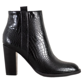 Seastar Botas de cuero ecológico negro