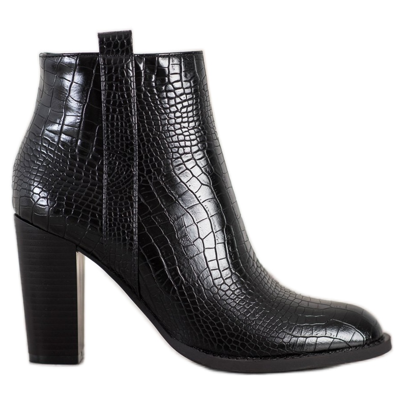 Seastar Botas de cuero ecológico negro