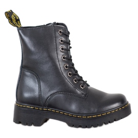 Botas de cuero MCKEY negro