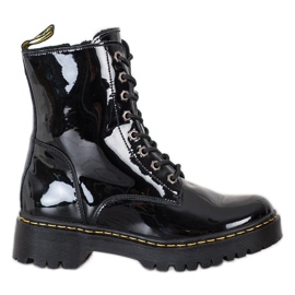Botas de cuero MCKEY negro