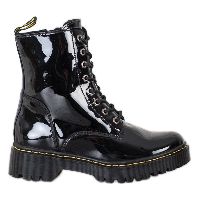 Botas de cuero MCKEY negro