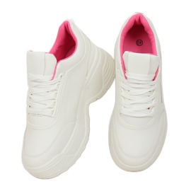 Zapatillas deportivas suela alta blanca LA78P Fushia blanco rosa