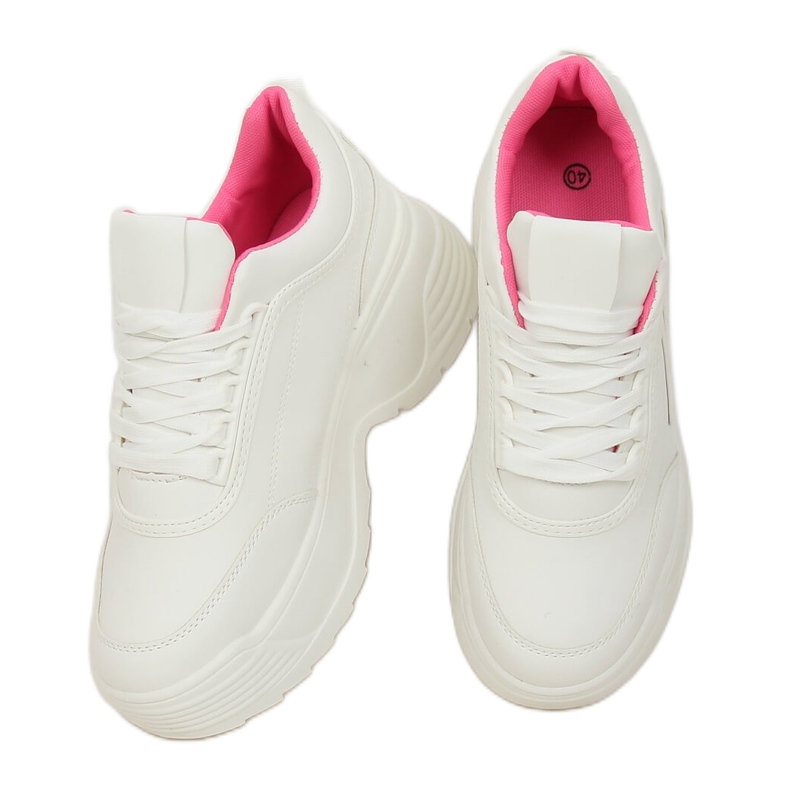 Zapatillas deportivas suela alta blanca LA78P Fushia blanco rosado Zapatillas deportivas suela alta blanca LA78P Fushia blanco rosado