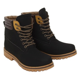 Botas de madera con aislamiento negro para mujer C001-1 Black