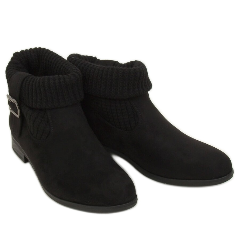 Negro DF3526 Botas calcetín negras