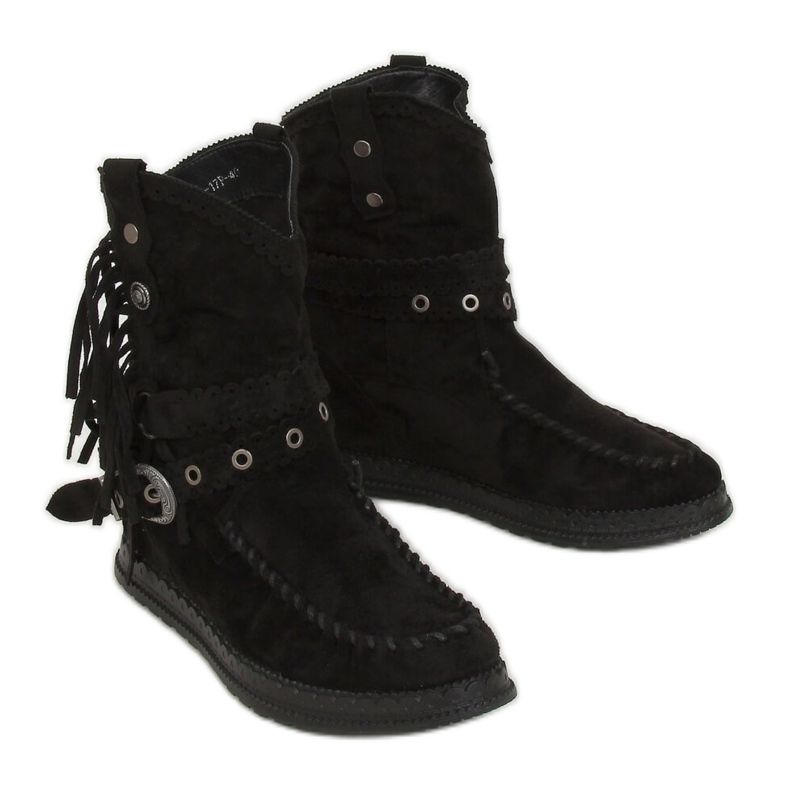 Botas negras estilo Boho ST-17P Black negro