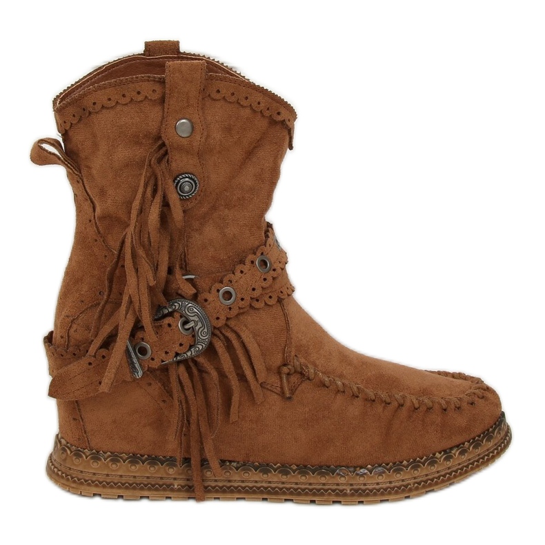 Botas al estilo boho camel ST-17P Camel marrón