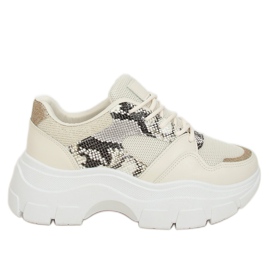 Zapatillas deportivas de mujer beige BL195P Beige