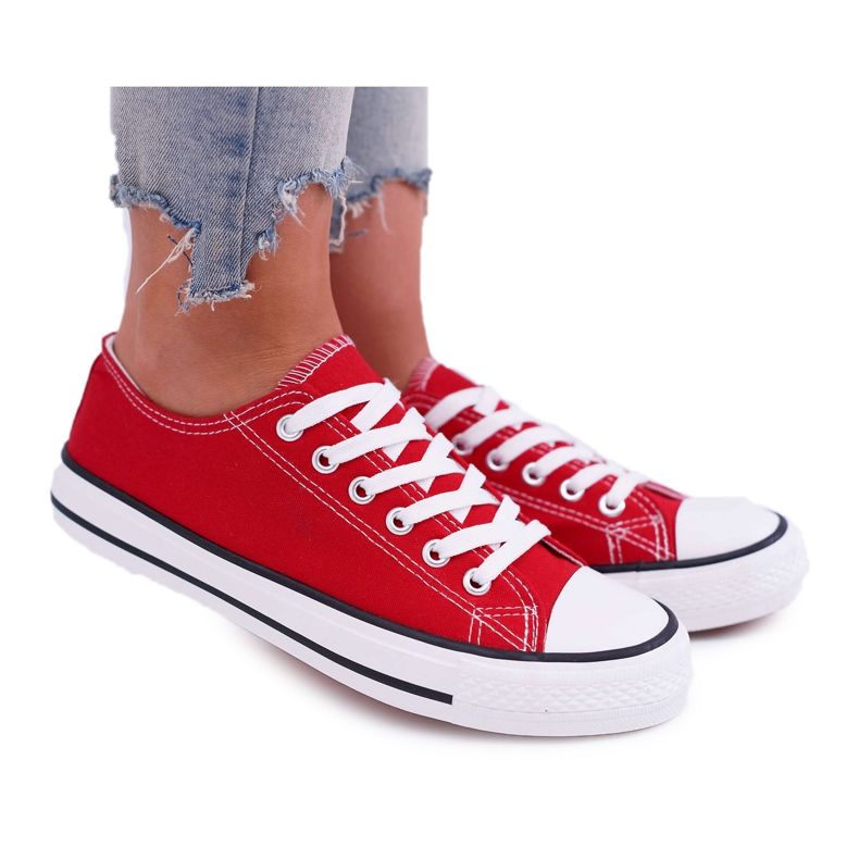 ADY Zapatillas Mujer Low Material Rojo FreeTime ADY Zapatillas Mujer Low Material Rojo FreeTime