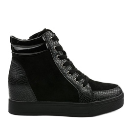 Zapatillas negras en la cuña de Doreal negro Zapatillas negras en la cuña de Doreal negro