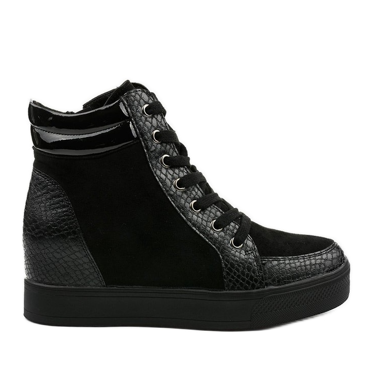 Zapatillas negras en la cuña de Doreal negro