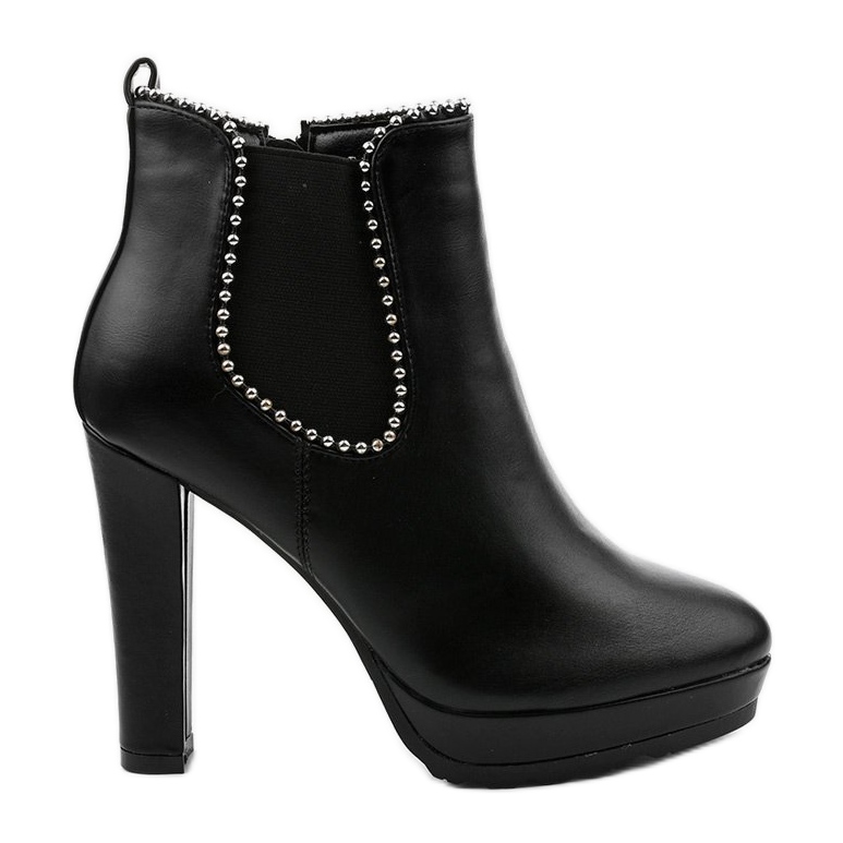 Botines negros con cremallera y elástico Circus Botines negros con cremallera y elástico Circus