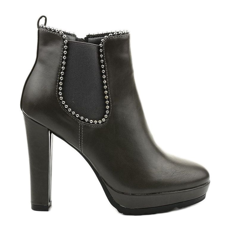 Botas grises en el poste con cremallera y elástico Circus Botas grises en el poste con cremallera y elástico Circus