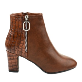 Botines marrones de cuero ecológico Caffton marrón