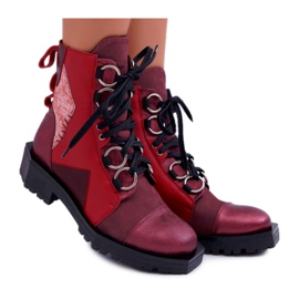 Botas Mujer Piel Maciejka Burdeos 04184-23 / 00-3 rojo