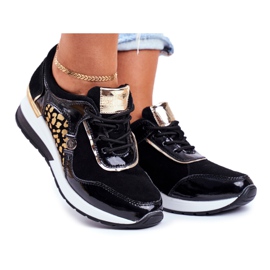 Vinceza Calzado Deportivo Mujer Sneakers Cuero Negro 21-7778