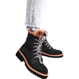 Botas Mujer Ante Big Star Gris GG274903 negro