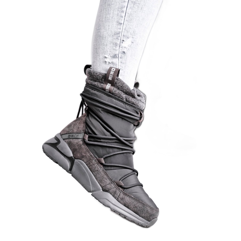 Botas de nieve para mujer Big Star Grey GG274629 gris