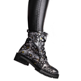 Botas Mujer Piel Maciejka Flowers 04869-38 negro multicolor