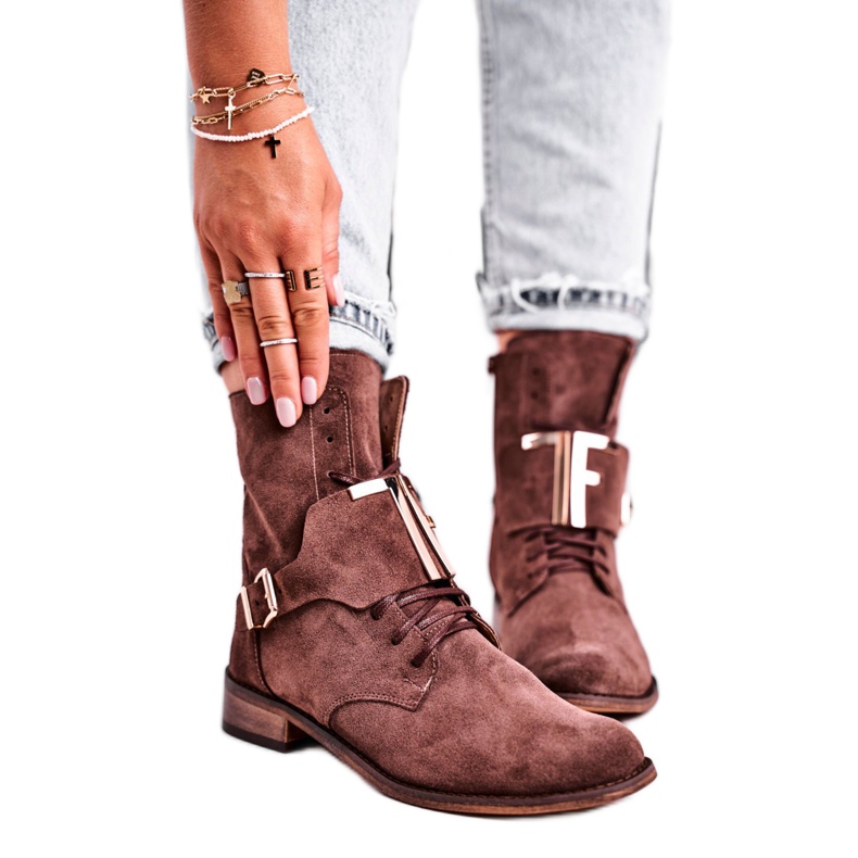 Botas de Mujer Nicole Suede Brown 2591 marrón