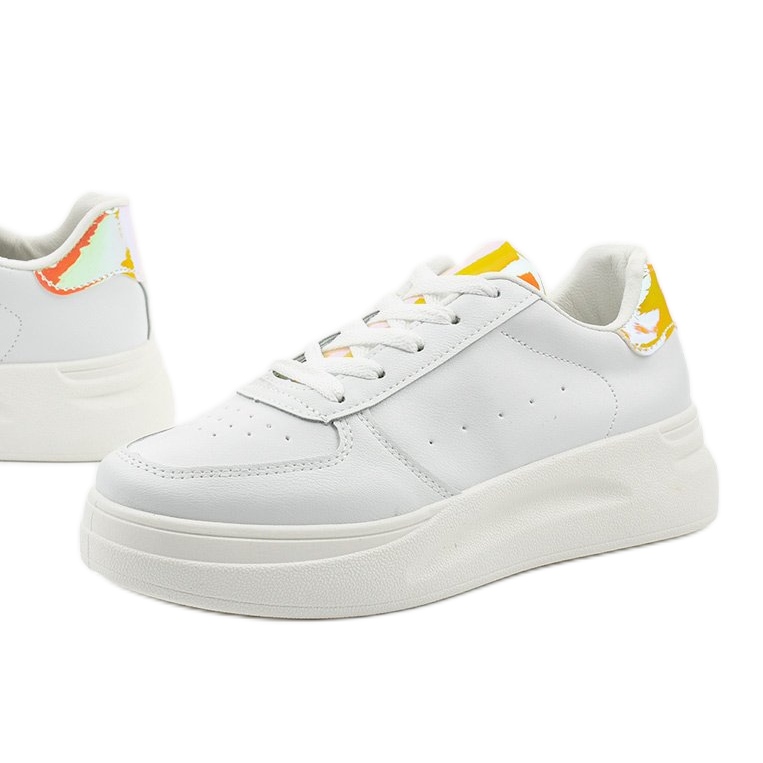 Deportivas blancas brillantes LLQ205-17 blanco dorado Deportivas blancas brillantes LLQ205-17 blanco dorado