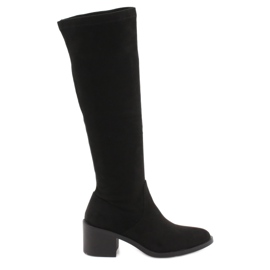 Filippo Botas hasta la rodilla de ante DKZ1585 / 20 BK negro